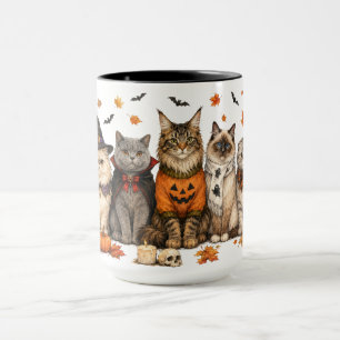 Schattige/gezellige Halloween kat Mok