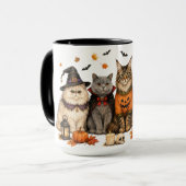 Schattige/gezellige Halloween kat Mok (Voorkant links)