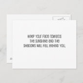 Schattige, "Gezicht op de zon" quote Briefkaart (Voorkant / Achterkant)