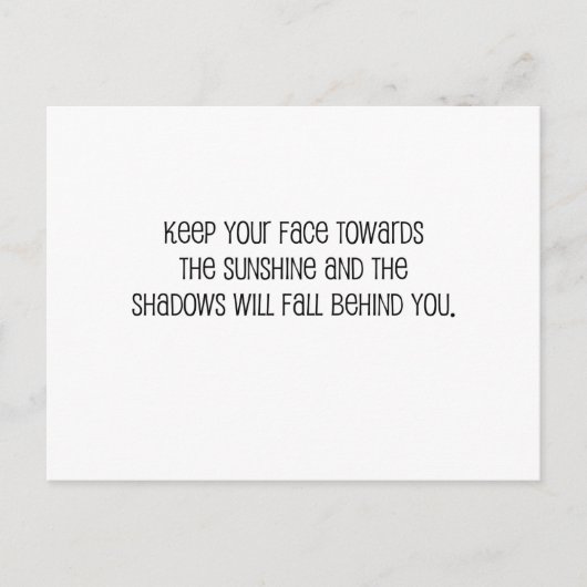 Schattige, "Gezicht op de zon" quote Briefkaart (Voorkant)