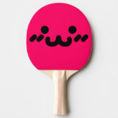 Schattige gezicht Roze Ping Pong Paddle Tafeltennisbatje (Voorkant)