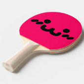 Schattige gezicht Roze Ping Pong Paddle Tafeltennisbatje (Voorkant Gekanteld)