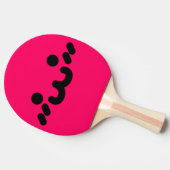 Schattige gezicht Roze Ping Pong Paddle Tafeltennisbatje (Zijkant)