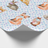 Schattige Gezichtsmasker Dieren Covid 2020 Cadeaupapier (Hoek)