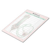 Schattige  Gezondheidszorg Bloeddruk Log Notitieblok (Schuin)