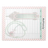 Schattige  Gezondheidszorg Bloeddruk Log Notitieblok (Voorkant)