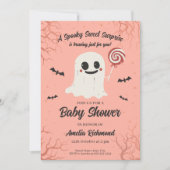 Schattige Ghost Baby shower Kaart Spooky Sweet Hal (Voorkant)