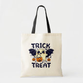 Schattige Ghost Bat Stars Moons Trick or treat Tote Bag (Voorkant)