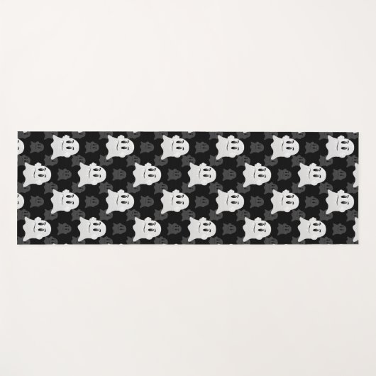 Schattige Ghost Blob-ontwerp Yogamat (Voorkant (horizontaal))