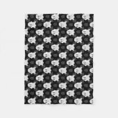 Schattige Ghost Blob zwart wit print ontwerppatroo Fleece Deken (Voorkant)