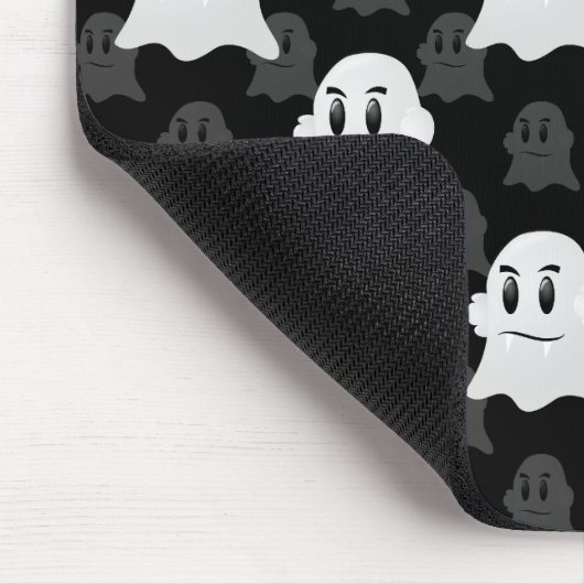 Schattige Ghost Blob zwart wit print ontwerppatroo Muismat (Hoek)