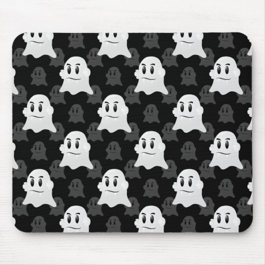 Schattige Ghost Blob zwart wit print ontwerppatroo Muismat (Voorkant)