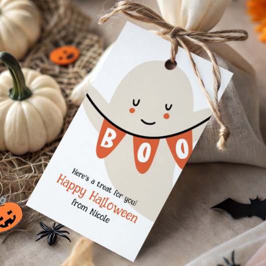 SCHATTIGE GHOST BOO HALLOWEEN KINDEREN BEHANDELING CADEAULABEL
