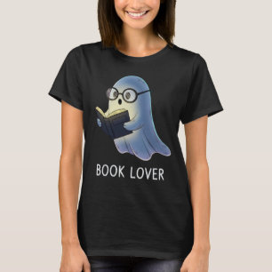 Schattige Ghost Book Lover T-shirt   Grappige Nerd