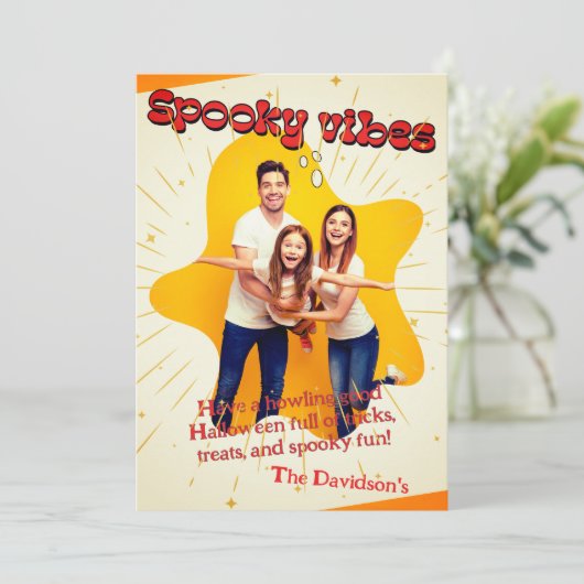 Schattige Ghost Cut Out Leuke Groet Kaart (Staand voorkant)