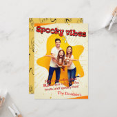 Schattige Ghost Cut Out Leuke Groet Kaart (Voorkant / Achterkant in situ)