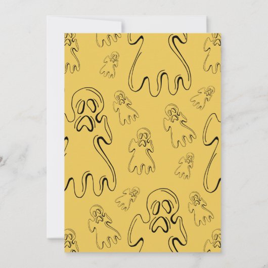 Schattige Ghost Cut Out Leuke Groet Kaart (Achterkant)
