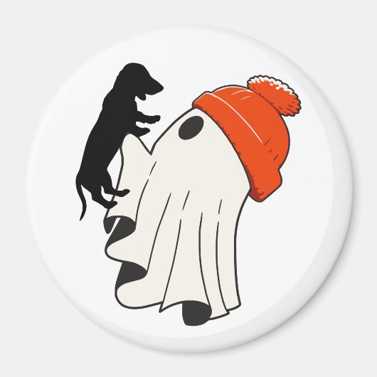 Schattige Ghost Dachshund Lover Magneet (Voorkant)