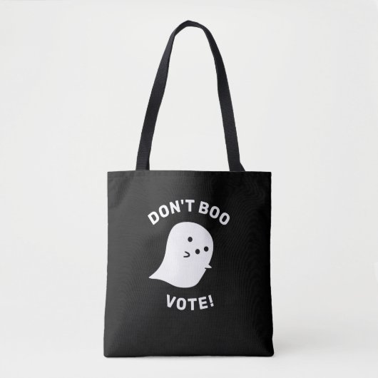 Schattige Ghost Don't Boo, stem! Schouder Canvas t Tote Bag (Voorkant)
