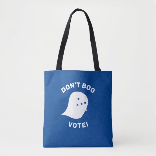 Schattige Ghost Don't Boo, stem! Schouder Canvas t Tote Bag (Voorkant)