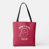 Schattige Ghost Don't Boo, stem! Schouder Canvas t Tote Bag (Achterkant)