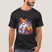 Schattige Ghost Drink Coffee Spice Halloween Ghost T-shirt (Voorkant)