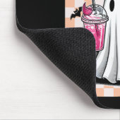Schattige Ghost Drink Koffie Ghost Halloween Check Muismat (Hoek)