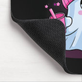 Schattige Ghost Drink Koffie Halloween Ghost Breas Muismat (Hoek)