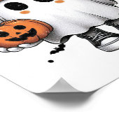 Schattige Ghost Drink Koffie Halloween Ghost Coffe Poster (Hoek)