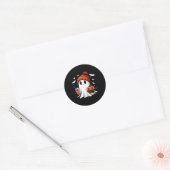 Schattige Ghost Drink Koffie Halloween Ghost Coffe Ronde Sticker (Envelop)