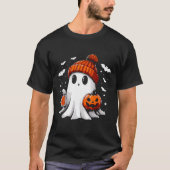 Schattige Ghost Drink Koffie Halloween Ghost Coffe T-shirt (Voorkant)