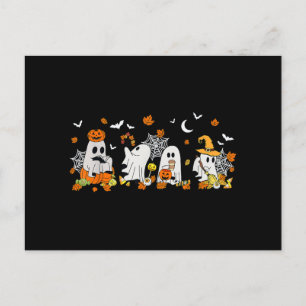 Schattige Ghost Drink Koffie Halloween Herfst Ghos Briefkaart