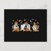 Schattige Ghost Drink Koffie Halloween Herfst Ghos Briefkaart (Voorkant)