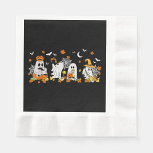 Schattige Ghost Drink Koffie Halloween Herfst Ghos Servet