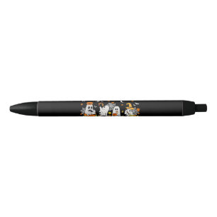 Schattige Ghost Drink Koffie Halloween Herfst Ghos Zwarte Inkt Pen