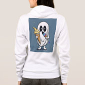 Schattige Ghost Eating Ice Cream T-shirt (Achterkant)