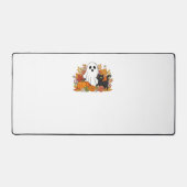 Schattige Ghost en Black Cat Classic T-shirt Bureaumat (Voorkant)