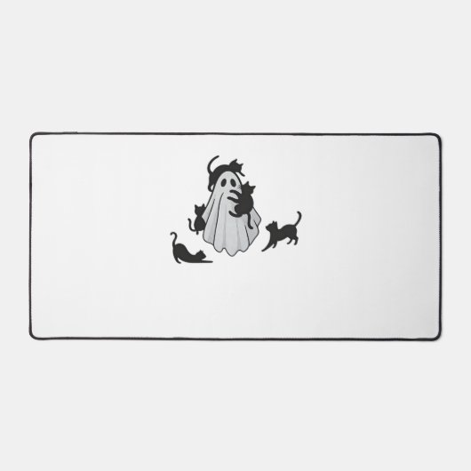 Schattige Ghost en Black Cats Classic T-shirt Bureaumat (Voorkant)