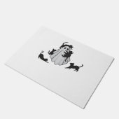 Schattige Ghost en Black Cats Classic T-shirt Deurmat (Schuin)