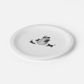 Schattige Ghost en Black Cats Classic T-shirt Papieren Bordje (Gekanteld)