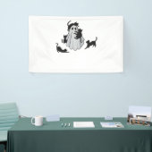 Schattige Ghost en Black Cats Classic T-shirt Spandoek (Beurs)