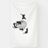 Schattige Ghost en Black Cats Classic T-shirt Spandoek (Verticaal)