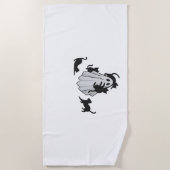 Schattige Ghost en Black Cats Classic T-shirt Strandlaken (Voorkant)