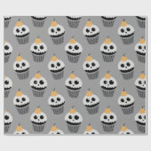 Schattige Ghost Face Cupcakes voor Halloween-gesch Cadeaupapier (Vlak)