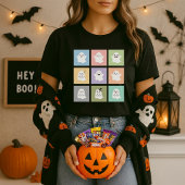 Schattige Ghost Grid Halloween Shirt; Leuke Ghost  T-shirt