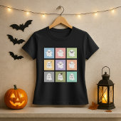 Schattige Ghost Grid Halloween Shirt; Leuke Ghost  T-shirt