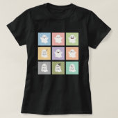 Schattige Ghost Grid Halloween Shirt; Leuke Ghost  T-shirt (Design voorkant)