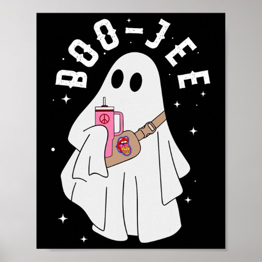 Schattige Ghost Halloween Kostuum Boujee Boo-jee S Poster (Voorkant)