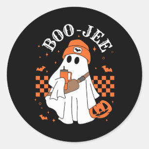 Schattige Ghost Halloween Kostuum Boujee Boo-jee S Ronde Sticker