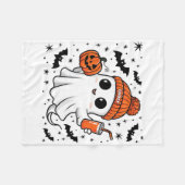 Schattige Ghost Halloween Kostuum Peuter Kinder Jo Fleece Deken (Voorkant (Horizontaal))
